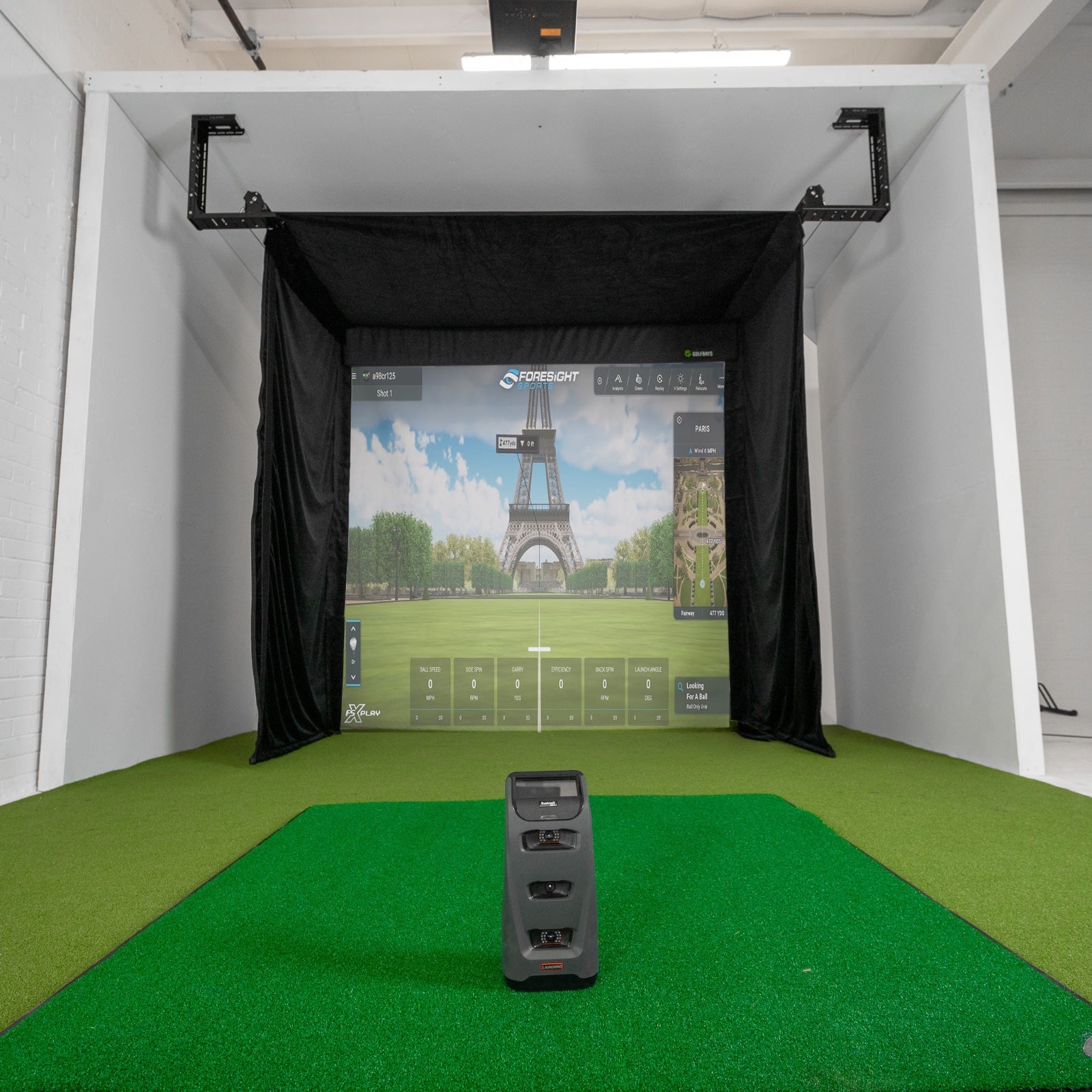 Foresight GC3 Retractable Simbox Home Golf Simulator Package